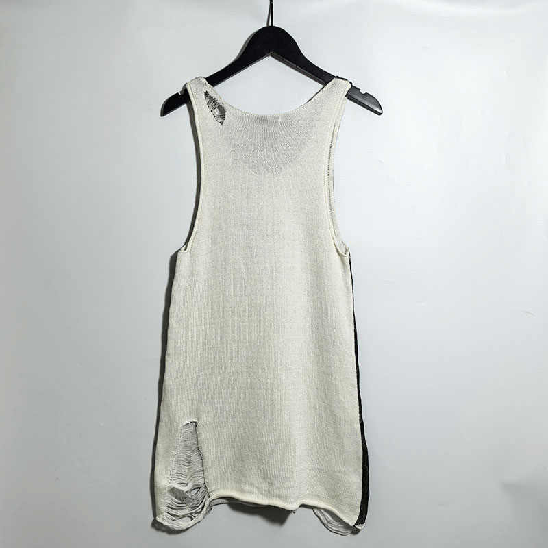 Round Neck Knitted Printing And Dyeing Cotton Vest