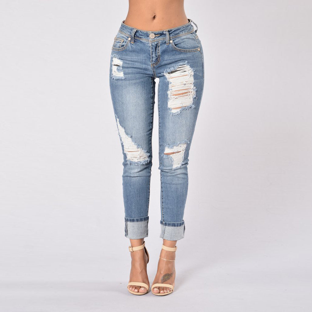 Læg rynker slidstærke jeans