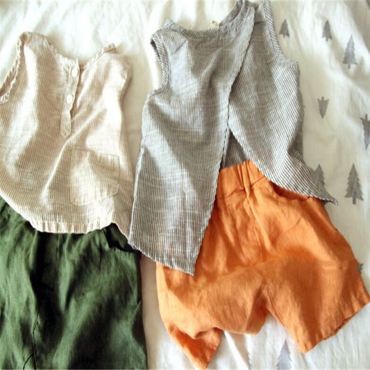 children's cotton and linen shorts