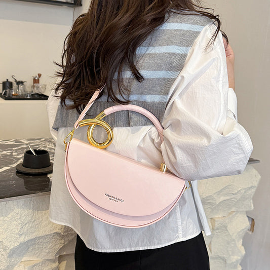 Fashion Box Saddle Bag High-grade Handbag