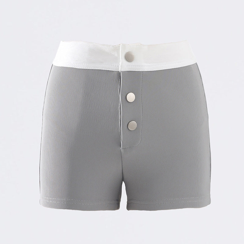 Women's Fashion Colorblock Casual Shorts