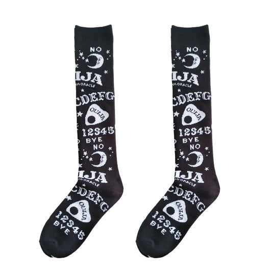 Knee letter moon star sports socks