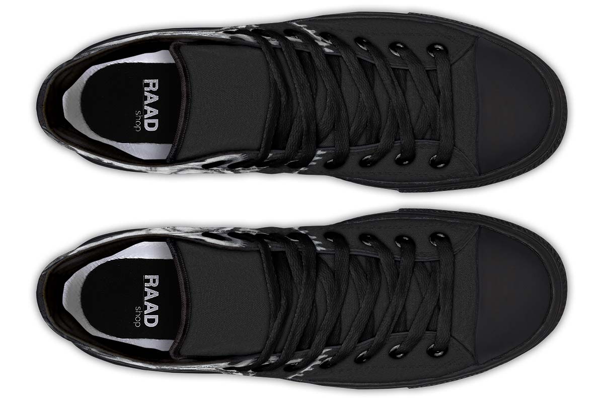 Men's And Women's Fashion Color Printing High-top Canvas Shoes