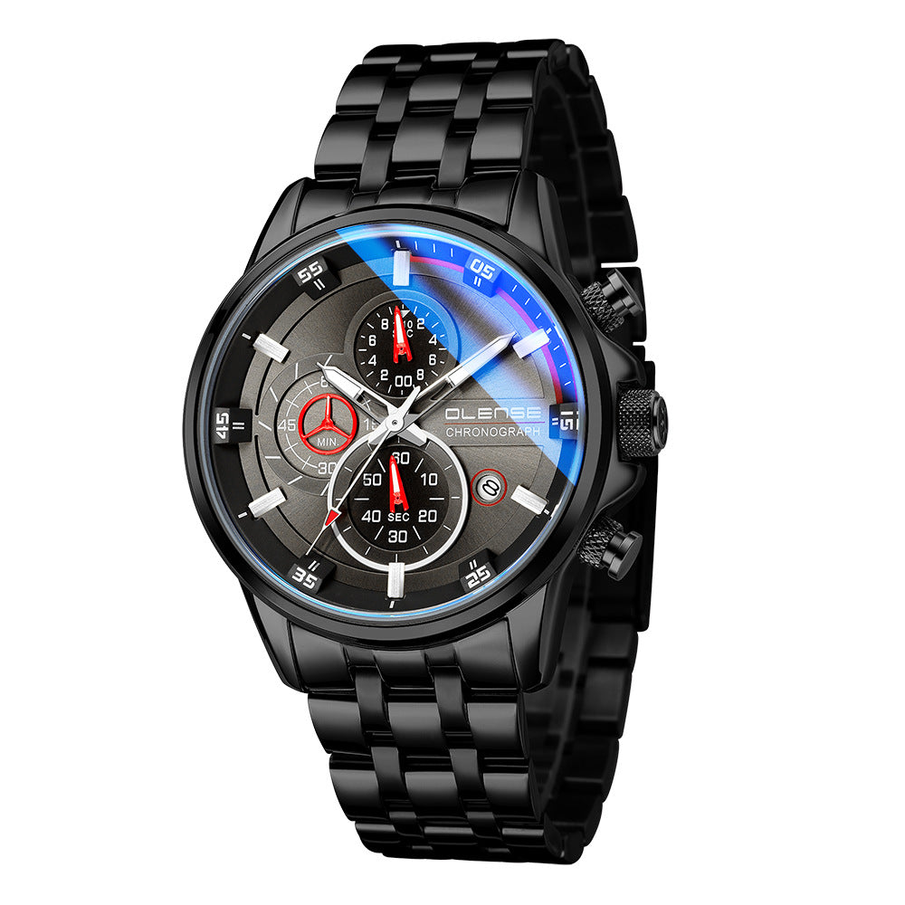 Stainless Steel Quartz Six-hand Fashion Watch