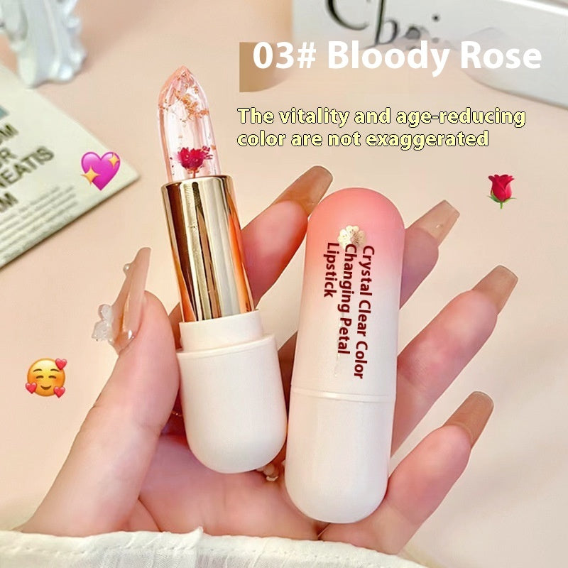 Petal Jelly Lipstick Lip Balm Warm Moisturizing Lipstick