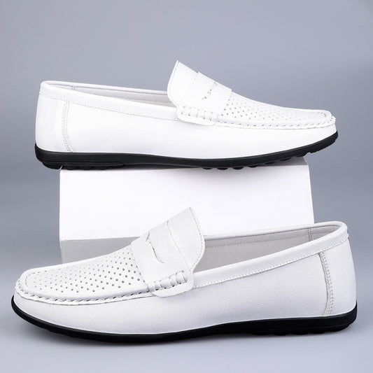 Men's Leather Shoes Microfiber Hollow-out Loafers