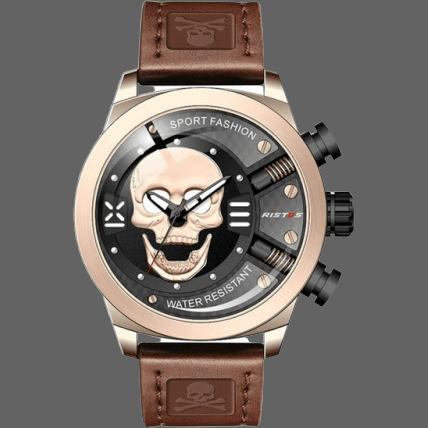 LONGBO 9439 Fashion Circular Skull Watch