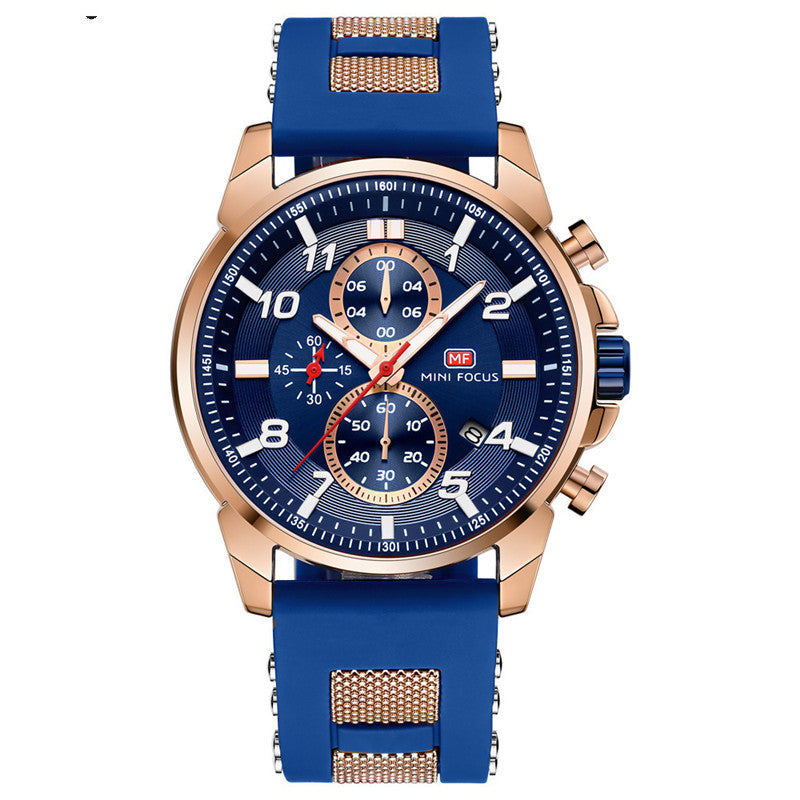 Multifunctional Sports Men's Watch With Three Eyes And Six Needles