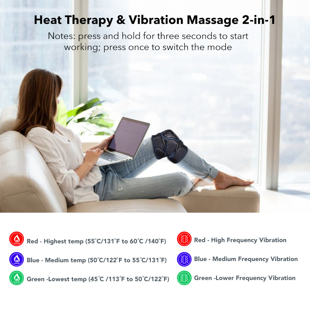 Electric knee pad physiotherapy