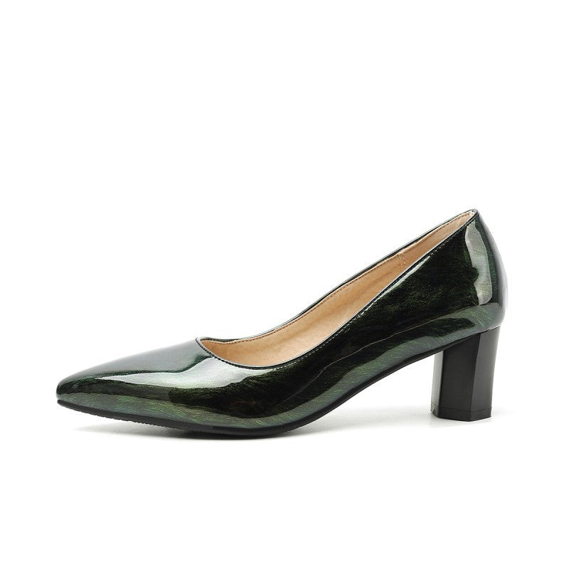 Women's Shoes Wine Red Leather Shoes