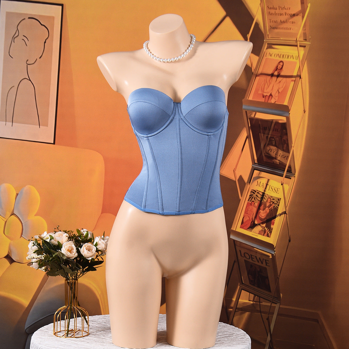 Womens European And American-style Corset With A Cinched Waist