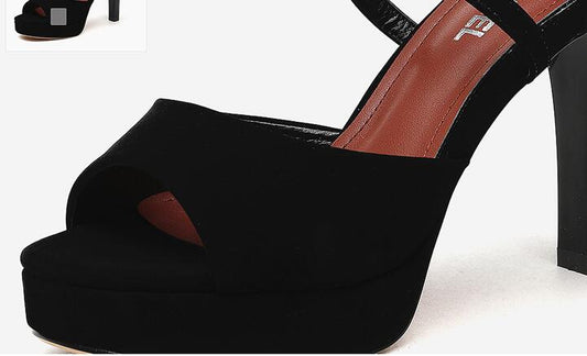 Women's Thick Fish Mouth High Heels