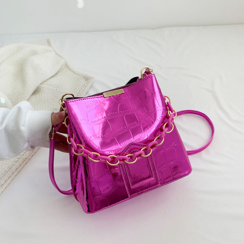 Laser Kæde Håndtaske Stor Kapacitet Crossbody Spandtaske