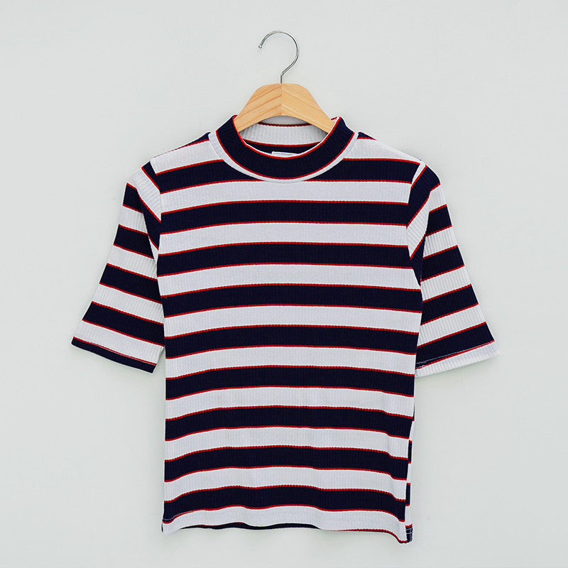 Short-sleeved Cotton Korean Version Slim Bottoming Shirt Half Sleeve Top Ins Tide