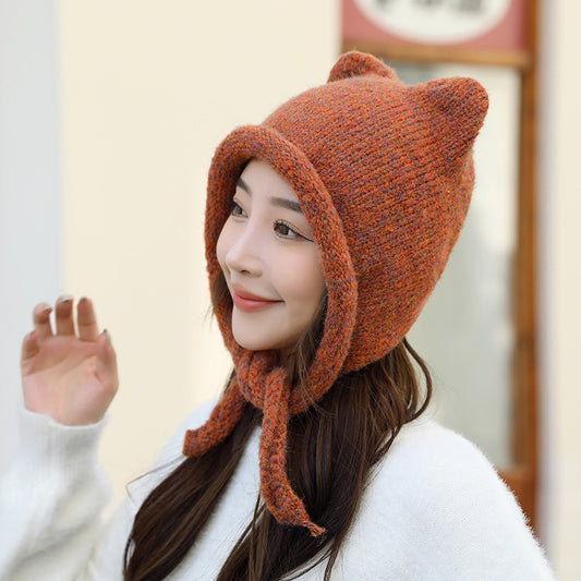 Women's Fashion Warm Cat Ears Woolen Hat