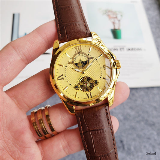 Fashion casual men's belt mechanical watch