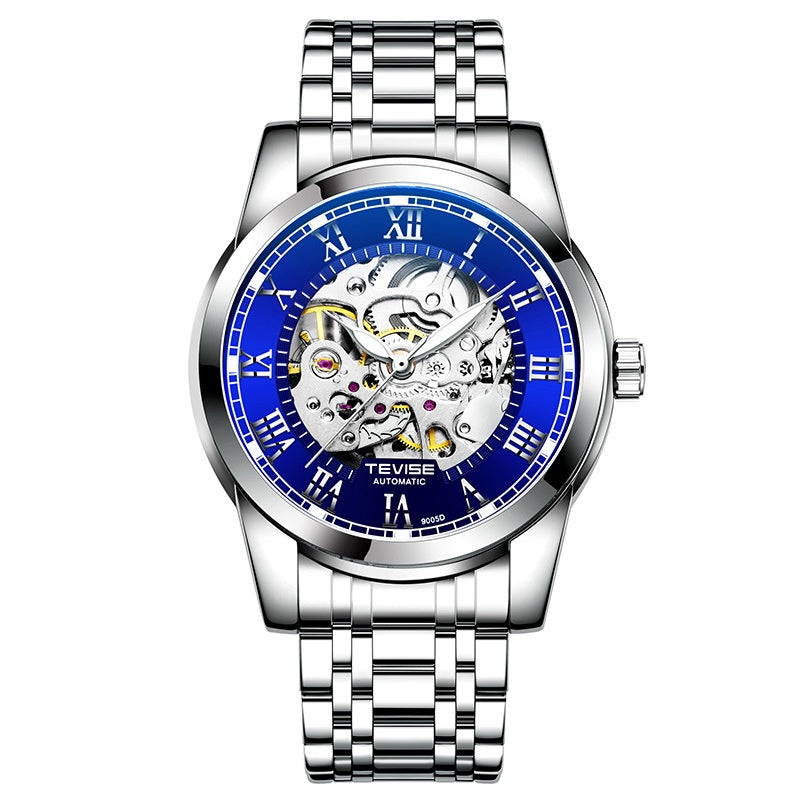 Waterproof Mens Automatic Minimalist Stylish Hollow Mechanical Luminous Watch