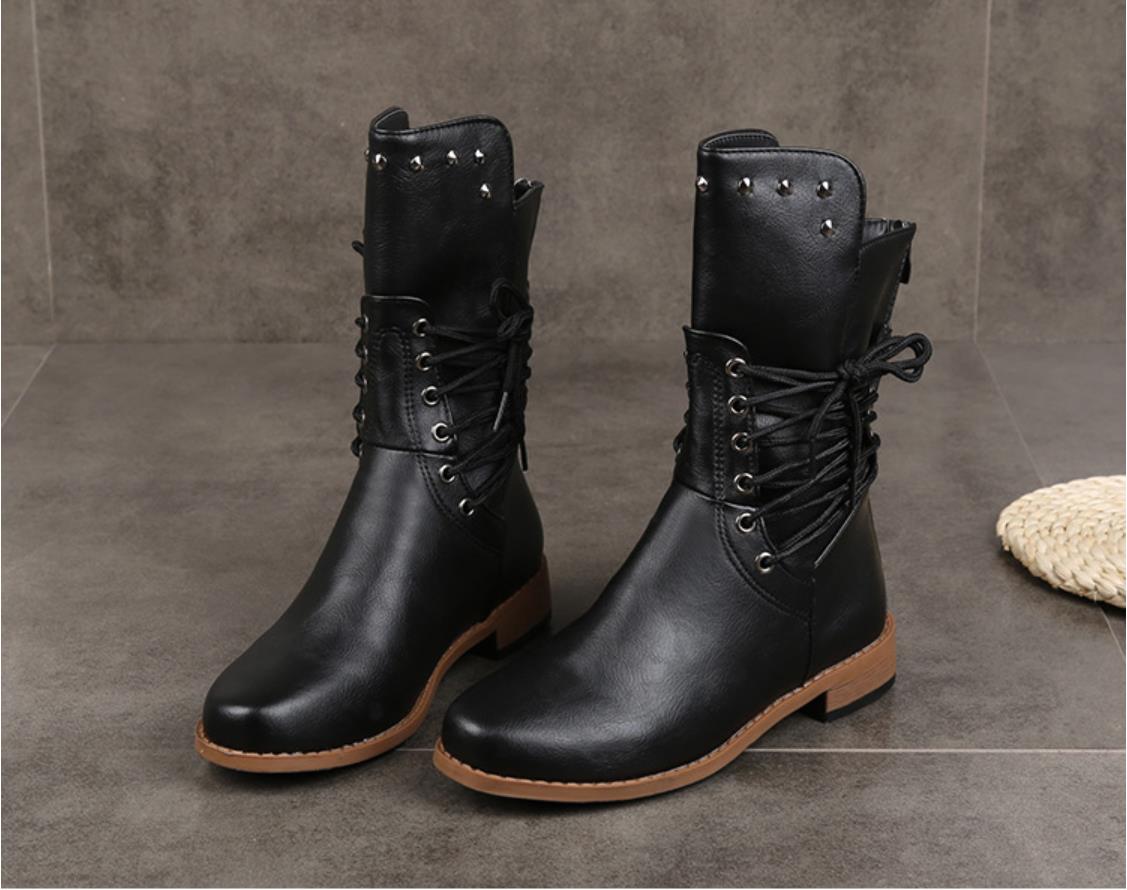 Martin Boots Rivet Plus Size Ladies Boots