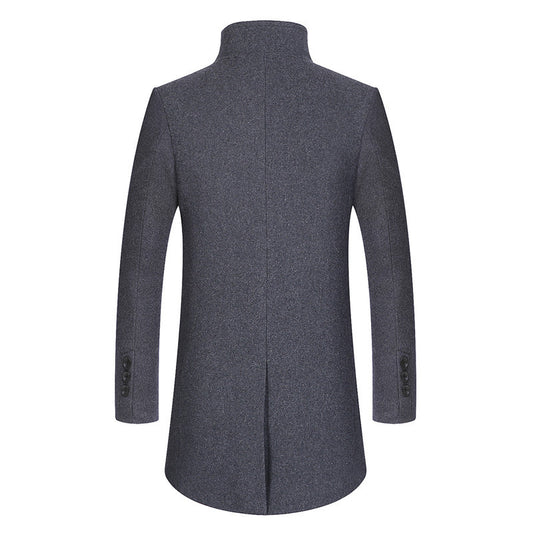 Men's woolen overcoat