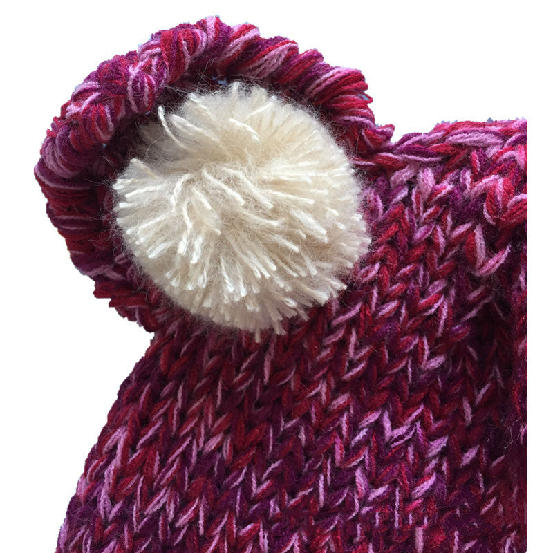 Women's Autumn And Winter Cute Hand Knitted Ear Protection Hat