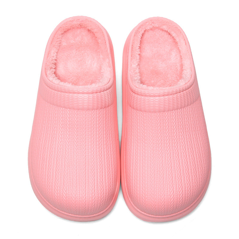 Soft Velvet Cute Thick Indoor Casual Home Cotton Slippers