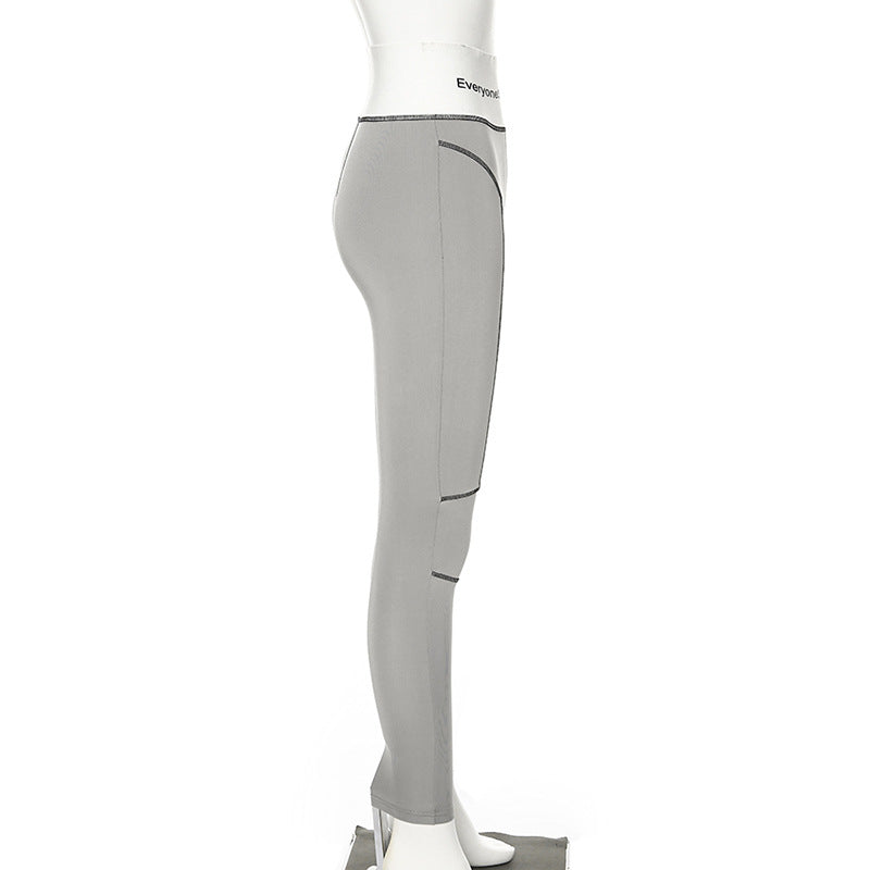 Nye leggings med højt talje og hofter med bogstavtryk