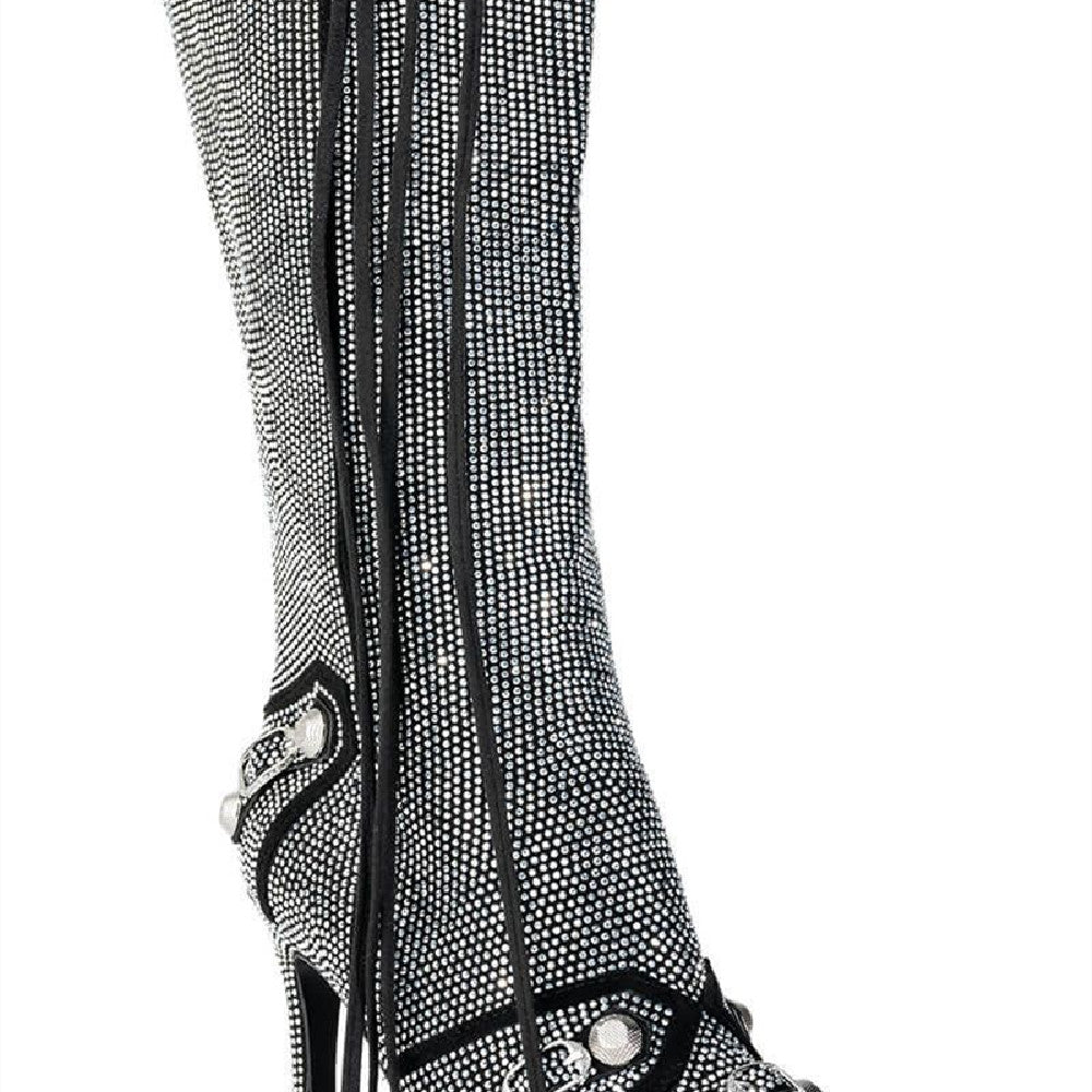 Nålespænde Rhinestone Overknee-støvler