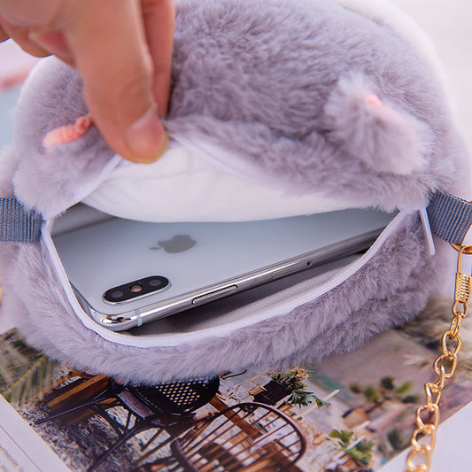 Hamster Backpack Plush One-shoulder Diagonal Chain Bag Children's Bag