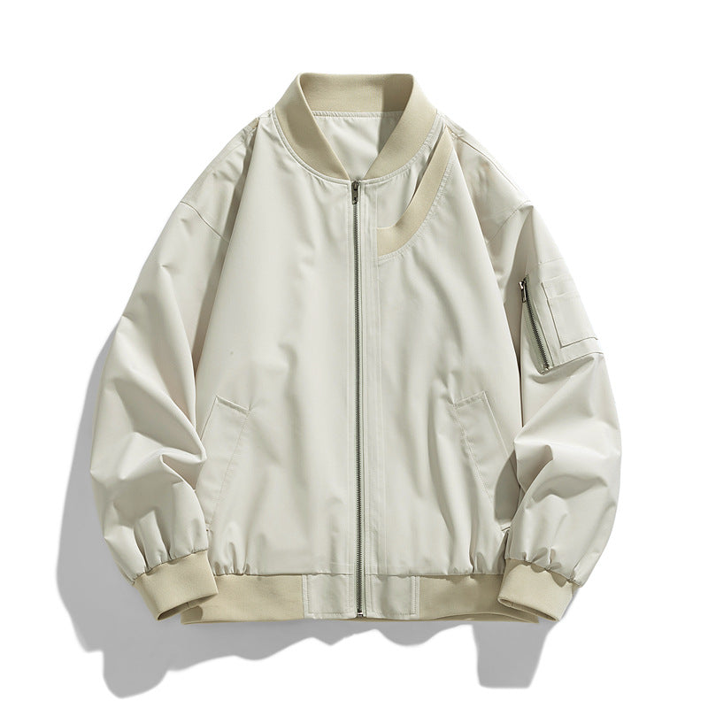 Mens American-Style Retro Workwear Flight Jacket