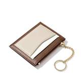 Multi card zipper card case key chain small wallet