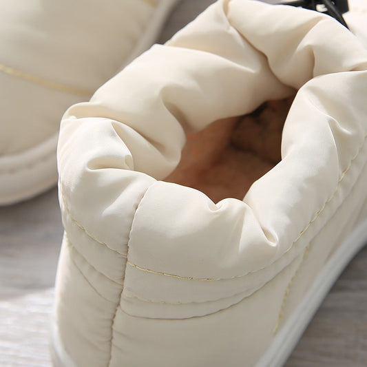 Home Non-slip Down Cloth Plush Thickening Warm Moon Cotton Shoes