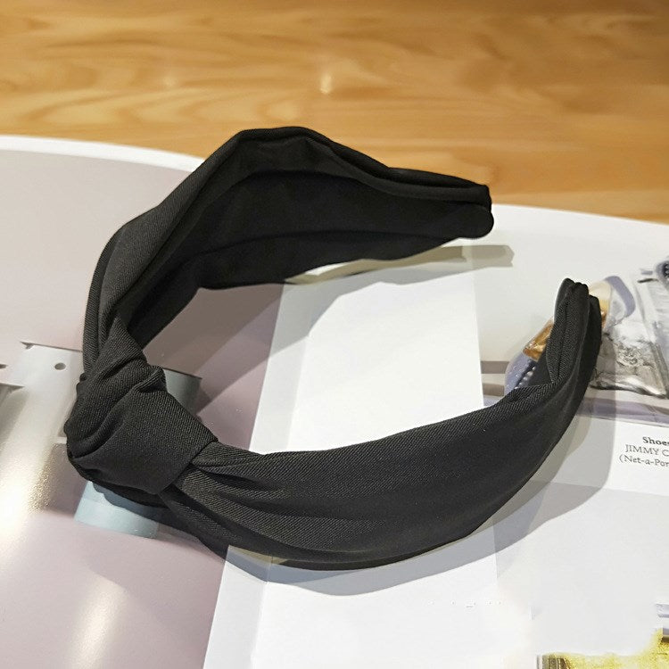Vintage Fabric Wide-sided Knotted Cross Headband