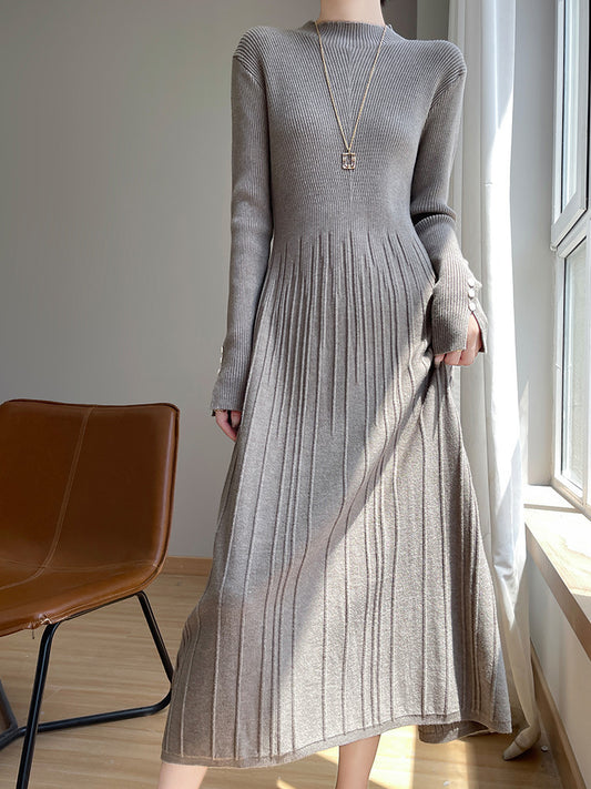 Womens Casual Solid-color Minimalist Dress