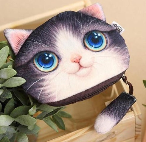 3D Big eyed Cat Coin Purrse
