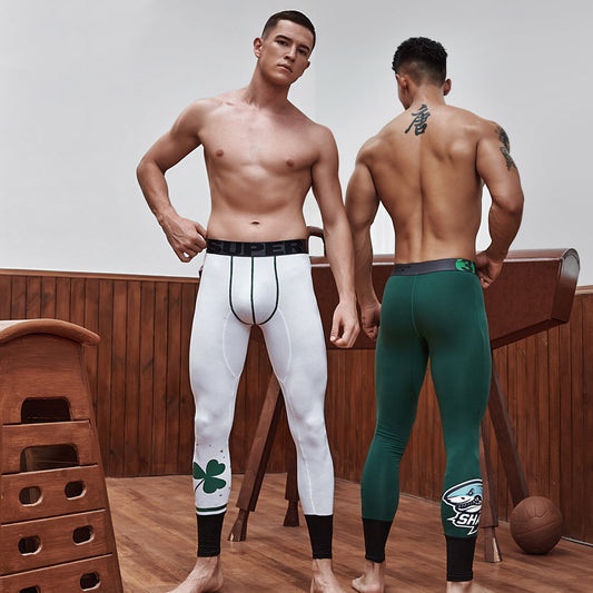 Men's Fashion Slim Fit Printed Thermal Pants