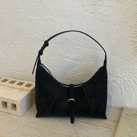 Trendy Retro Matte Underarm Bag For Women Korean Style