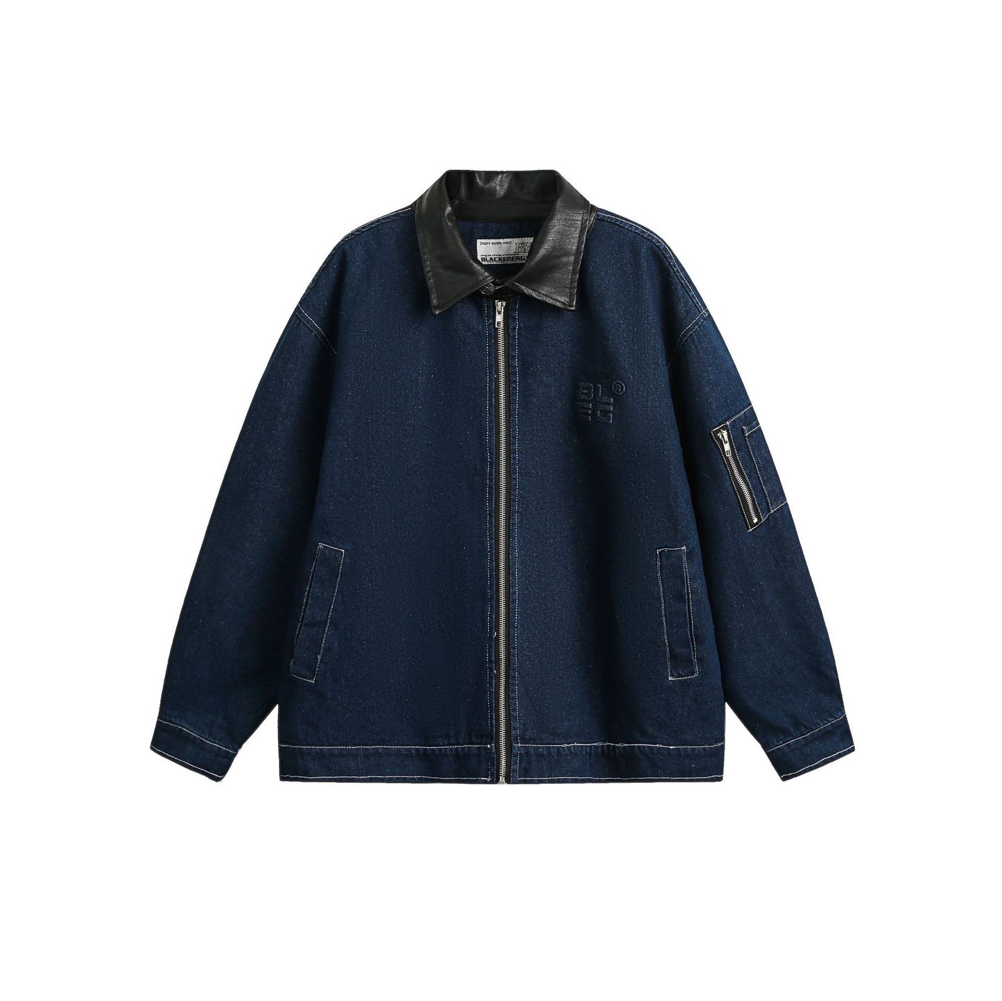 Heavy Wash Primary Color Denim Jacket Coat