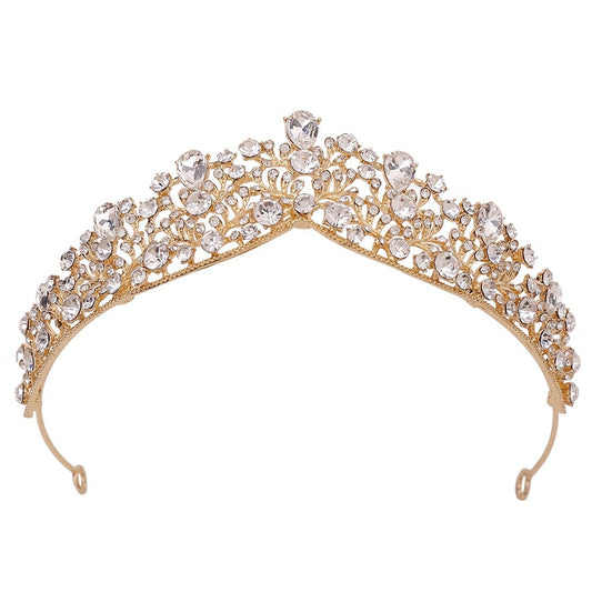 Rhinestone Headband Baroque Alloy Crown
