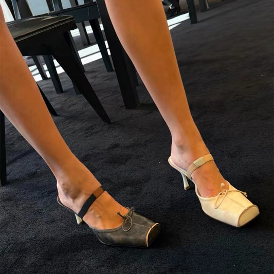 Women's New Stiletto Heel Outerwear Slip-On High-Heel Sandals