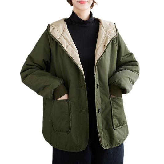 Loose Slimming And Fashionable Cotton-padded Coat