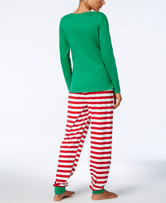 Christmas parent-child suit STOP Elfing AROUND printed home service