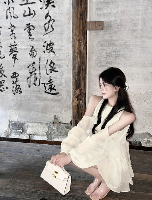 Pullover Chic Niche Pure Desire Chiffon Shirt