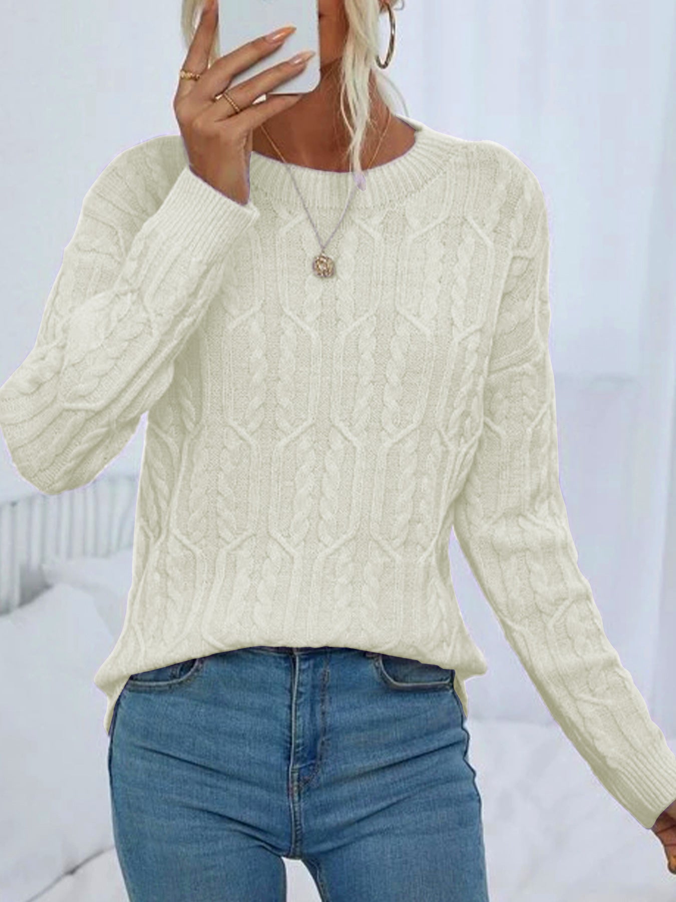 Idle Style Solid Color Sweater Women's Autumn And Winter Soft Glutinous