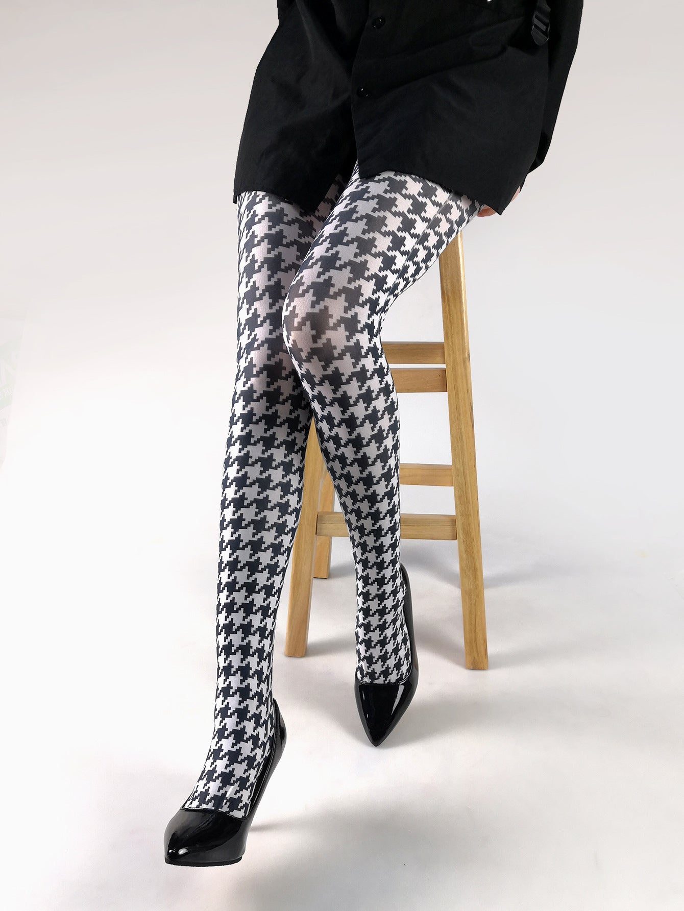 Japanese Color Rose Printed Pantyhose