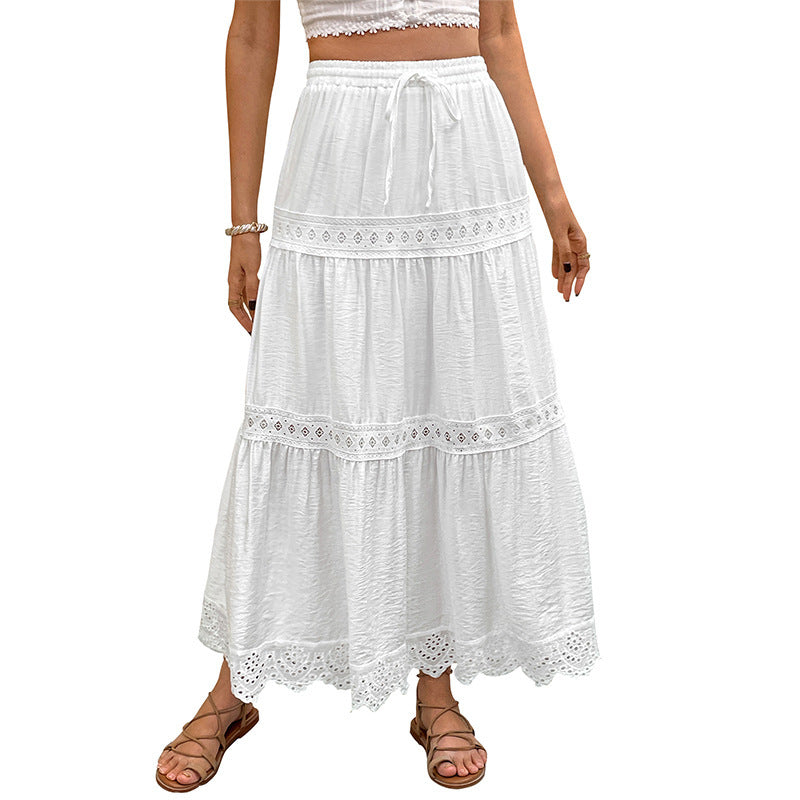 Women's Fashionable All-Match Patchwork Casual Skirt