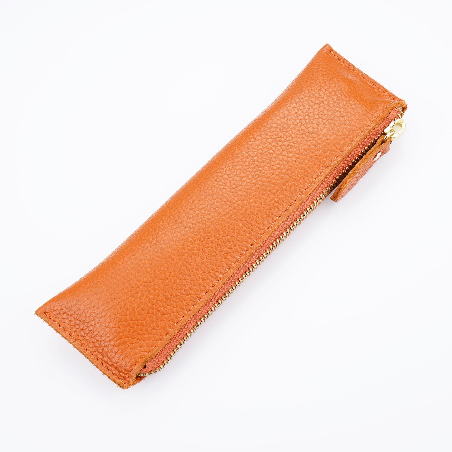 Large capacity leather pencil case