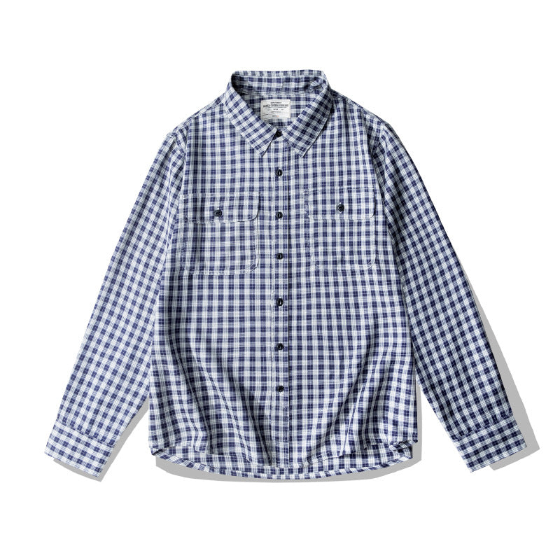 New Plaid Retro Basic Style Long Sleeve Shirt