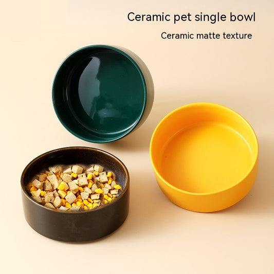 Pet Ceramic Bowl In Stock Simple Style