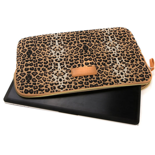Leopard canvas notebook liner bag