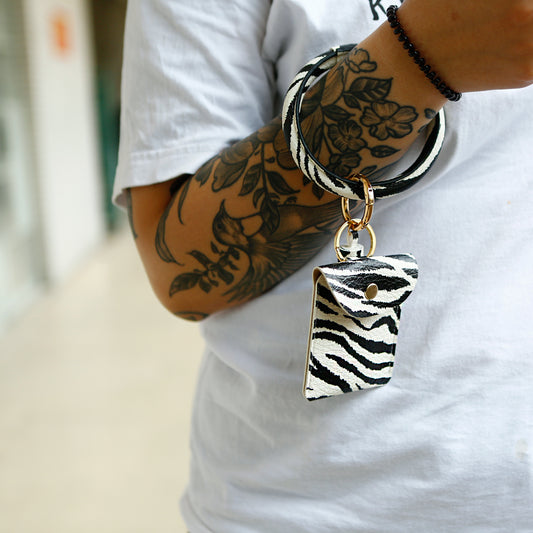 Keychain bracelet coin purse